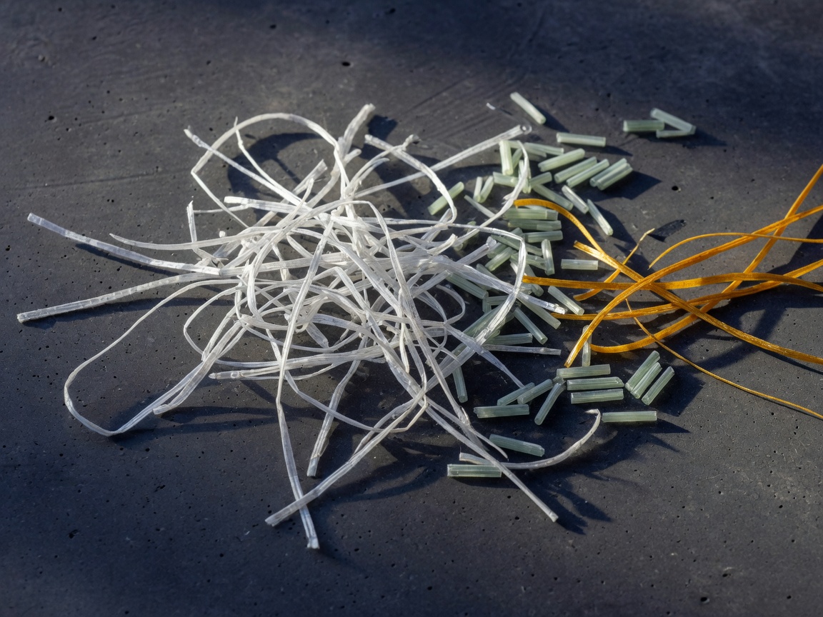 Polypropylene, AR glass, and aramid fibers